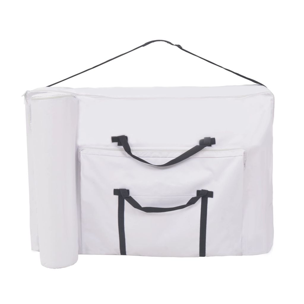 Massageliege 3-Zonen Klappbar 10 cm Sitz Weiß