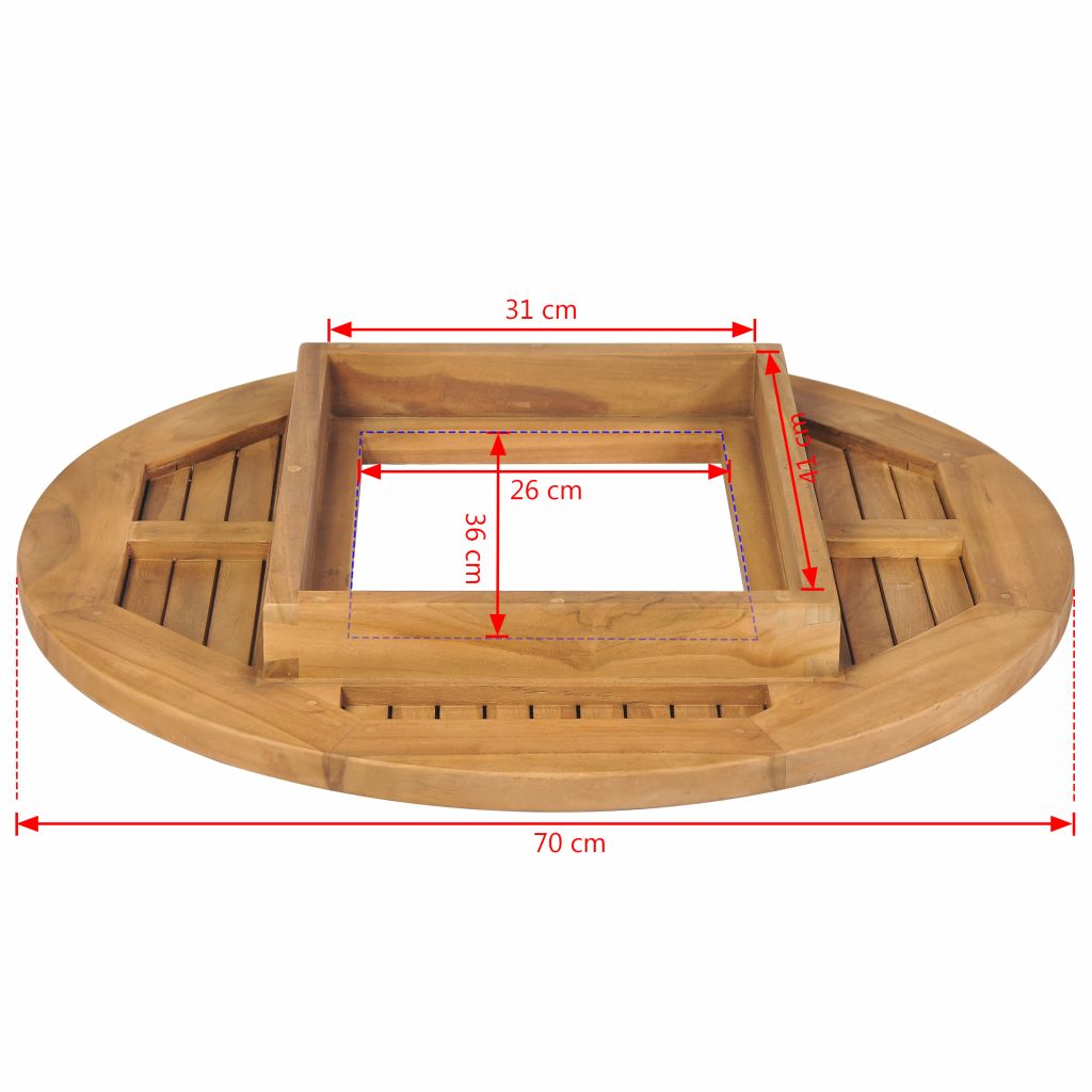Bierkastentisch Teak 70 cm
