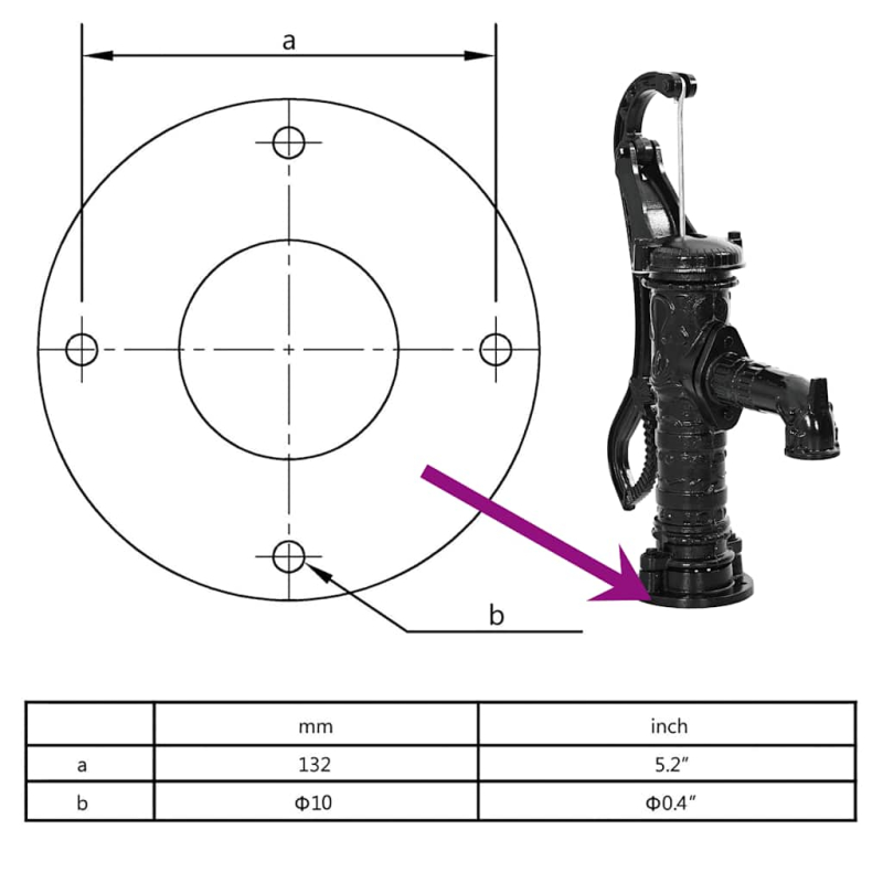 Schwengelpumpe Gusseisen