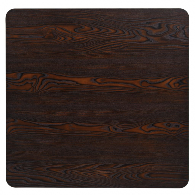 Bistrotisch MDF und Stahl Quadratisch 80×80×75cm Dunkle Esche