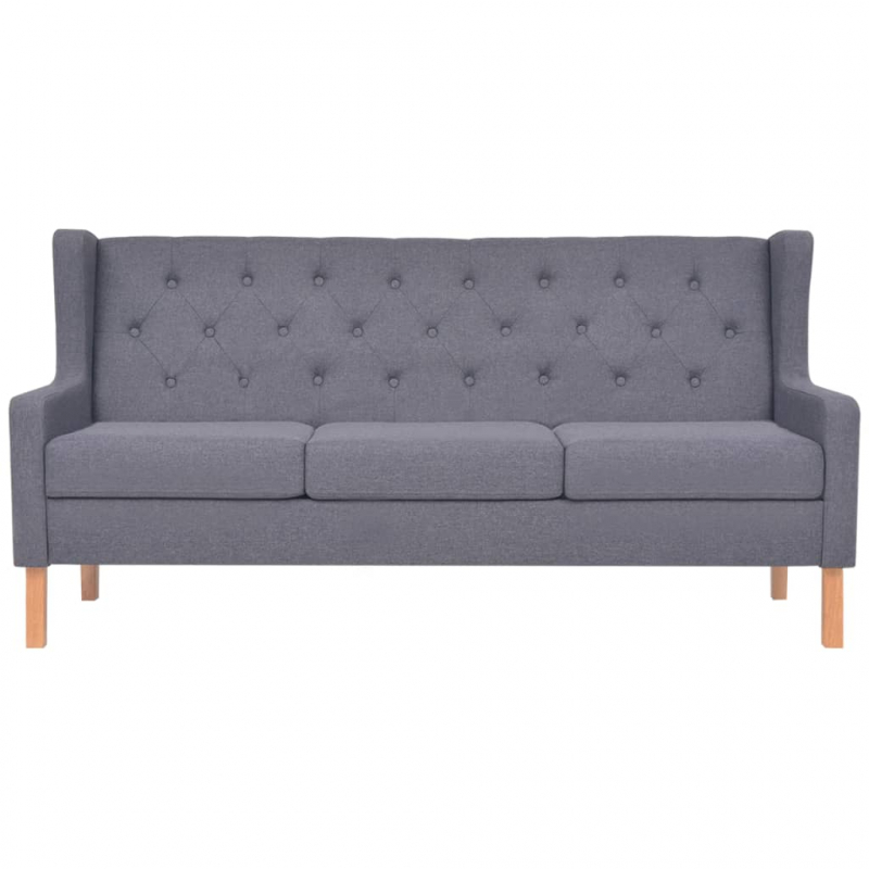 2-tlg. Sofa-Set Stoff Grau