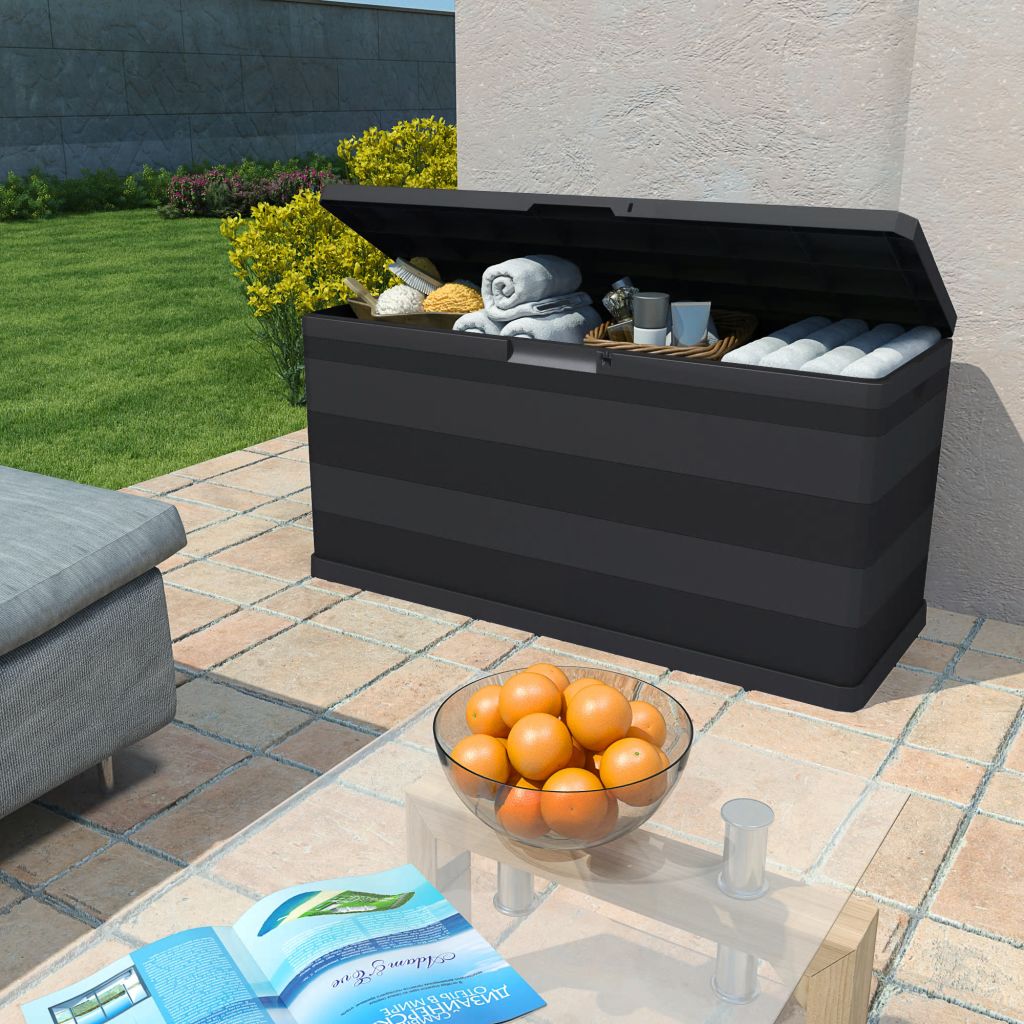 Gartenbox Schwarz 117×45×56 cm