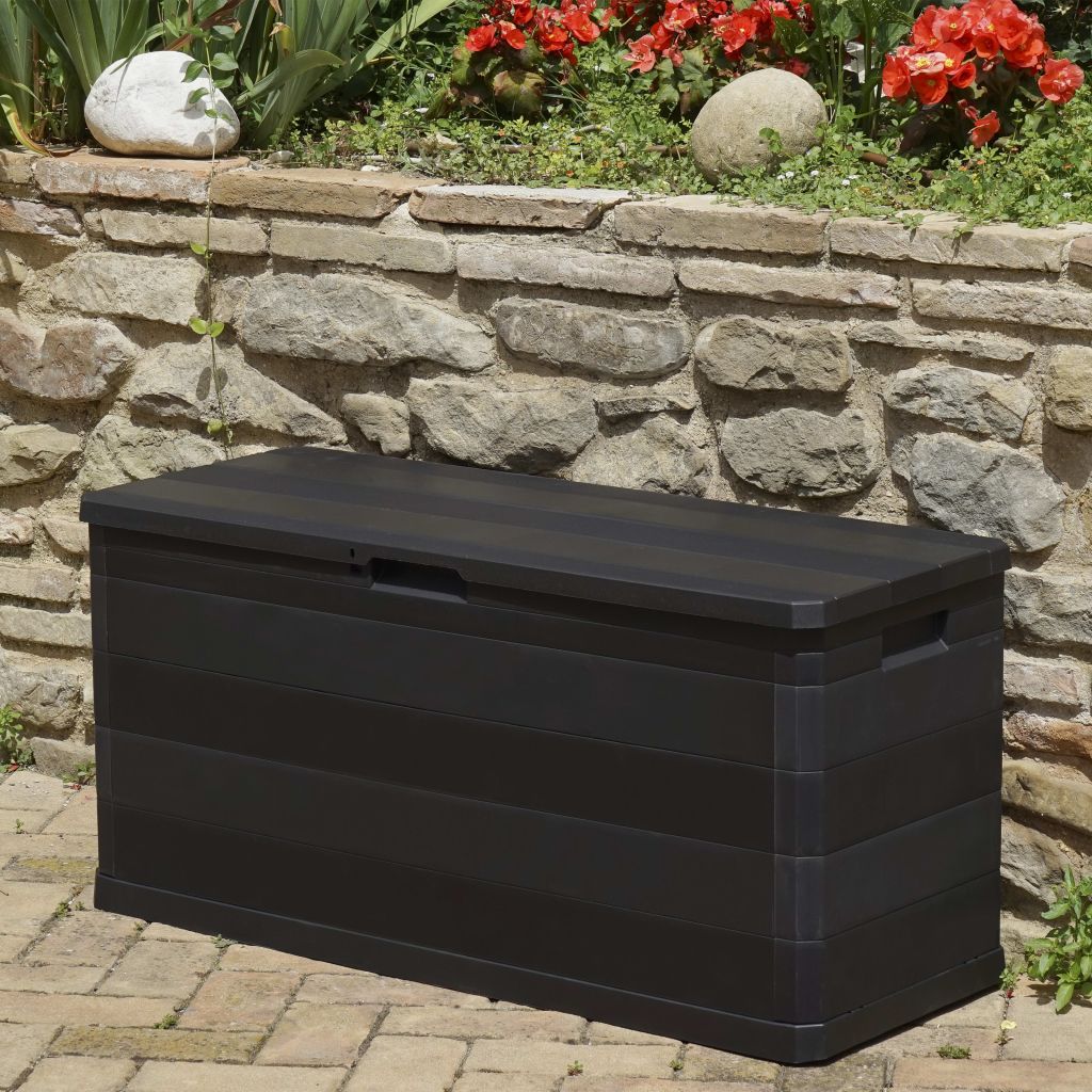 Gartenbox Schwarz 117×45×56 cm