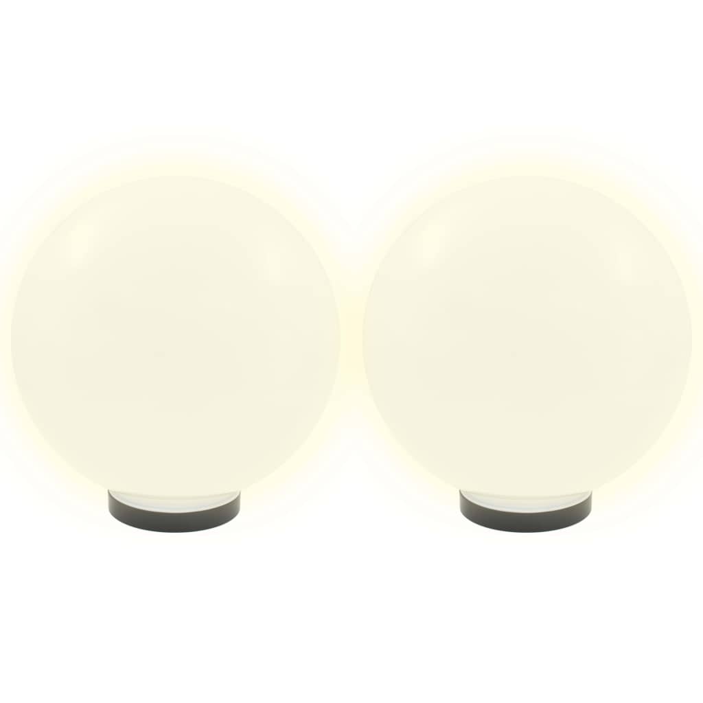 LED-Gartenleuchten 2 Stk. Kugelförmig 30 cm PMMA