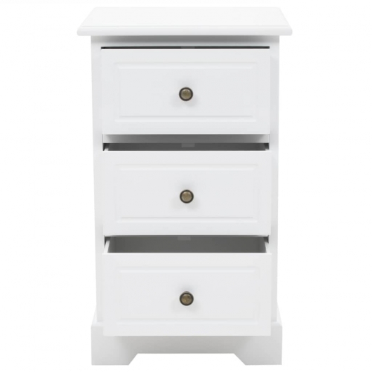 Nachtschrank MDF und Kiefernholz 35x32x59 cm