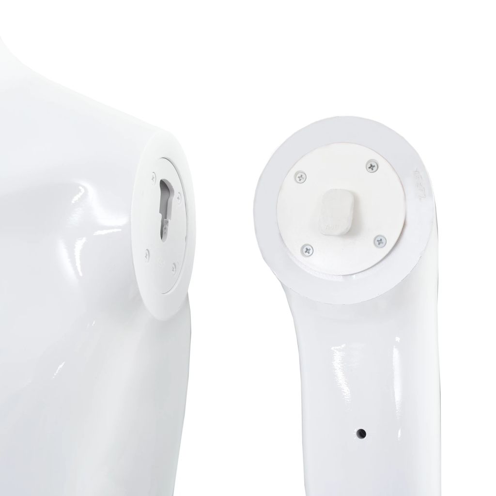 Männliche Schaufensterpuppe mit Glassockel Weiß 185 cm