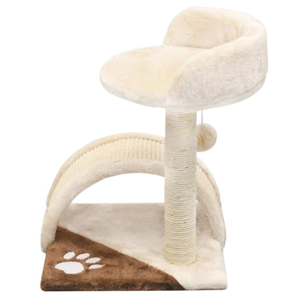 Katzen-Kratzbaum Sisal 40 cm Beige und Braun