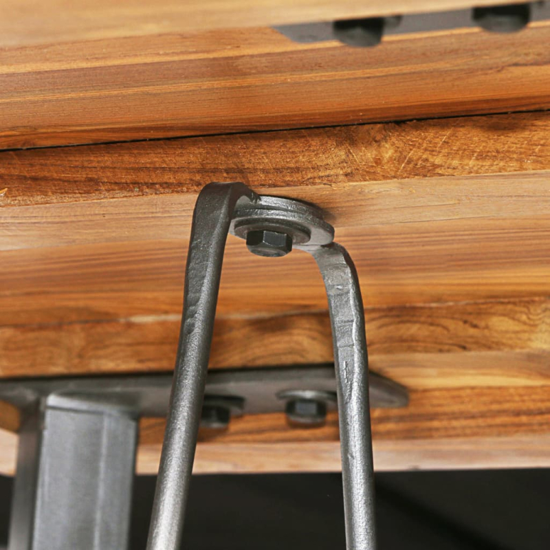 Bar-Set 3-tlg. Recyceltes Massivholz Teak