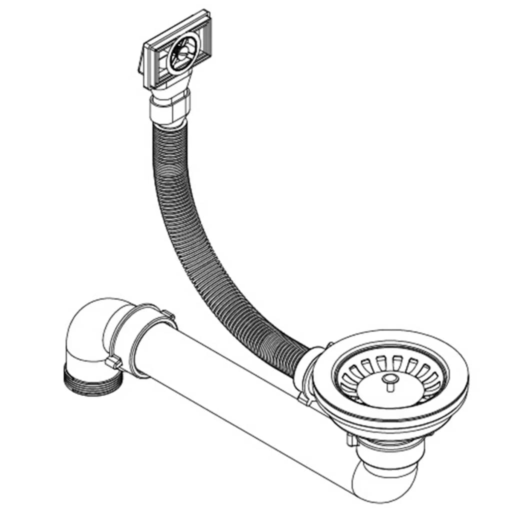 Granitspüle Einzelbecken Grau