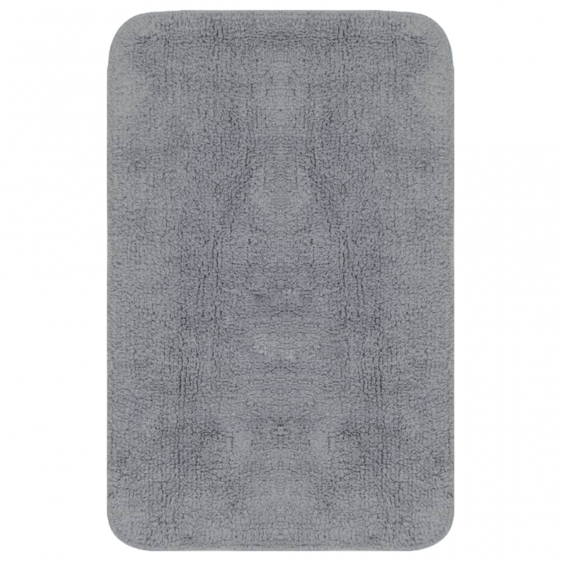 Badematten-Set 3-tlg. Stoff Grau