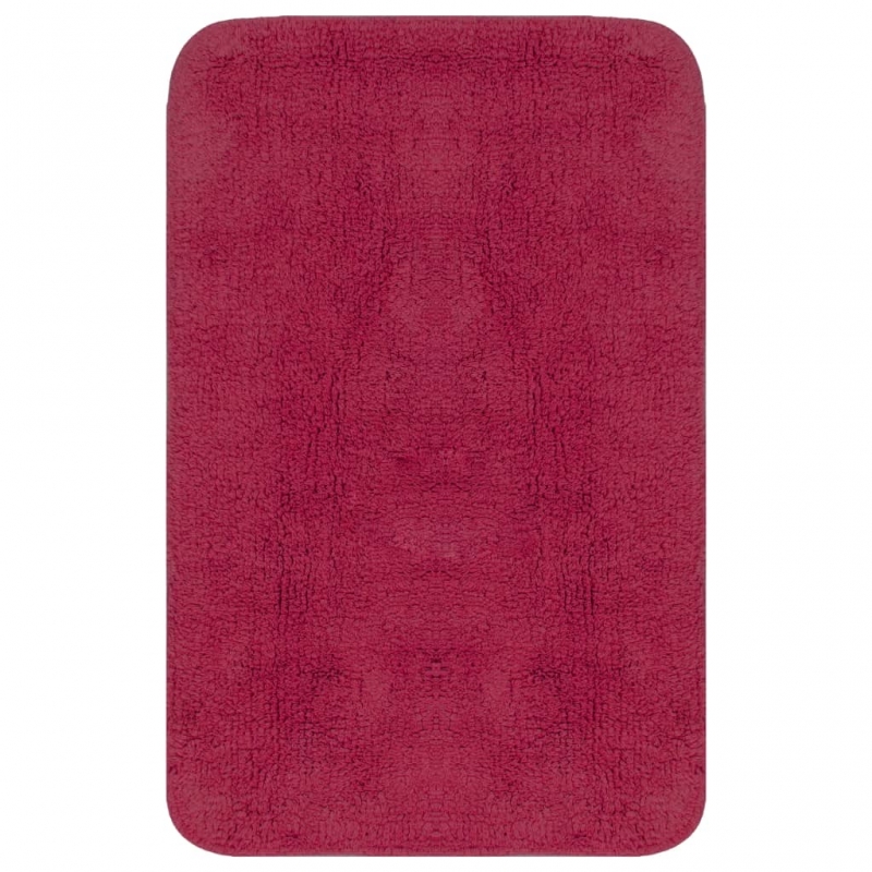 Badematten-Set 3-tlg. Stoff Fuchsia