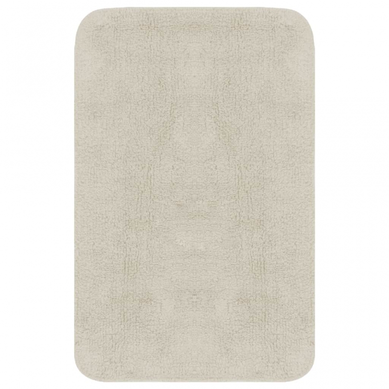 Badematten-Set 2-tlg. Stoff Weiß