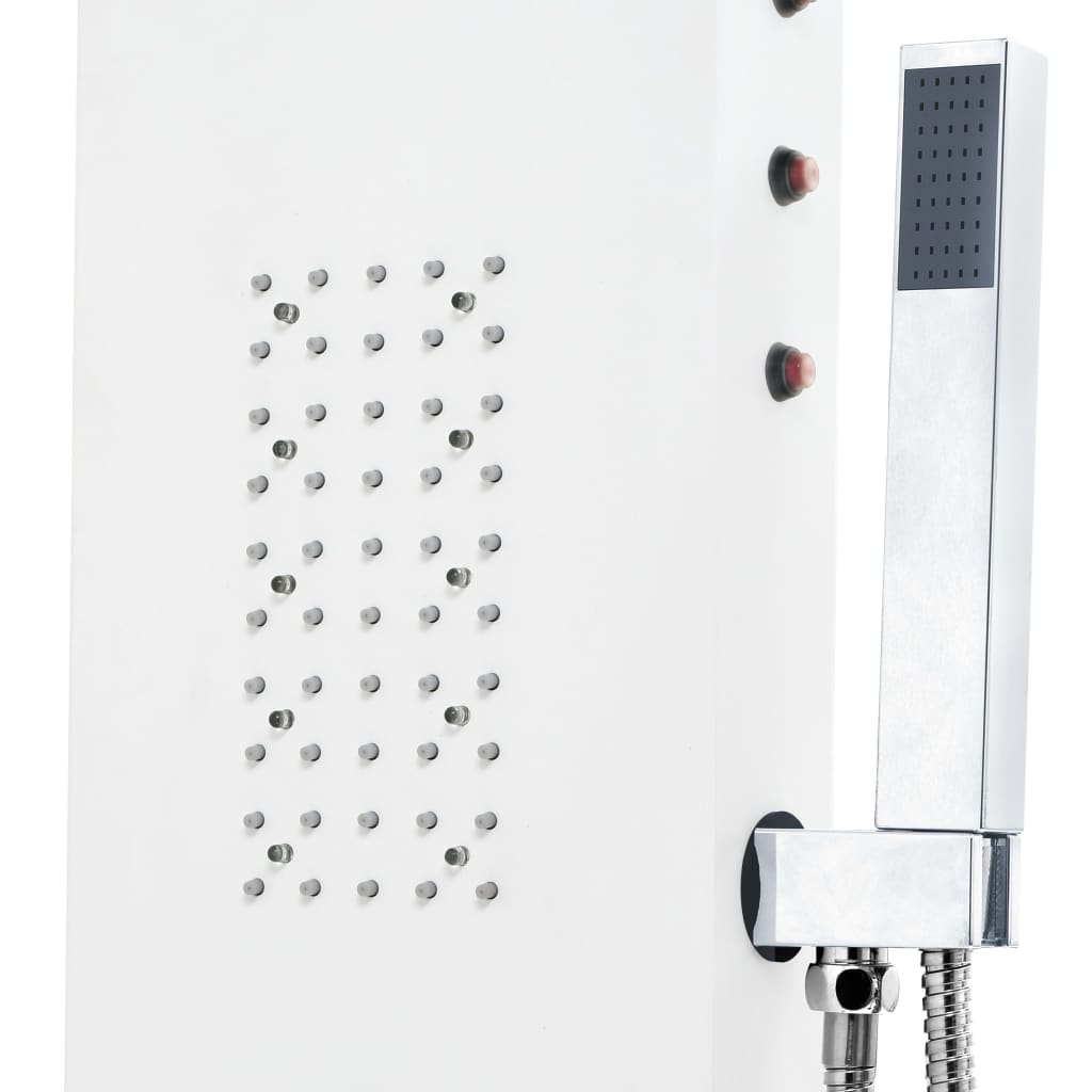 Duschpaneel Aluminium 20x44x130 cm Weiß