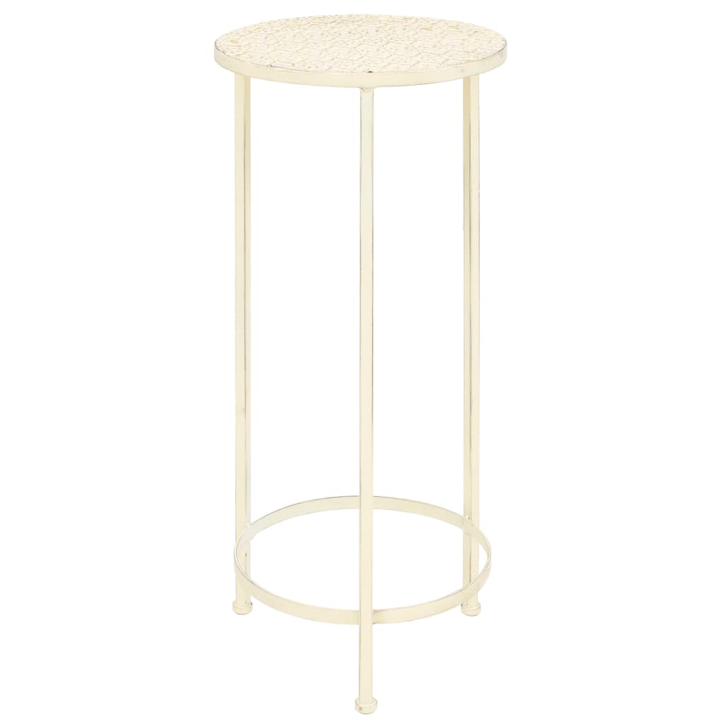 Blumenständer Set 3 Stk. Vintage Stil Metall Weiß