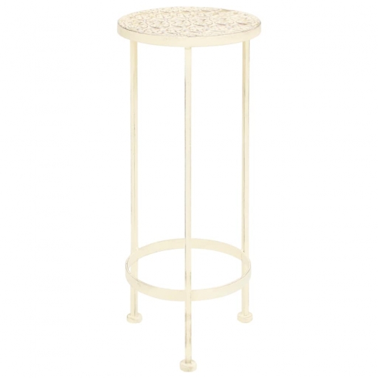 Blumenständer Set 3 Stk. Vintage Stil Metall Weiß