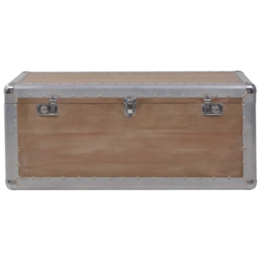 Aufbewahrungsbox Tannenholz Massiv 91x52x40 cm Braun