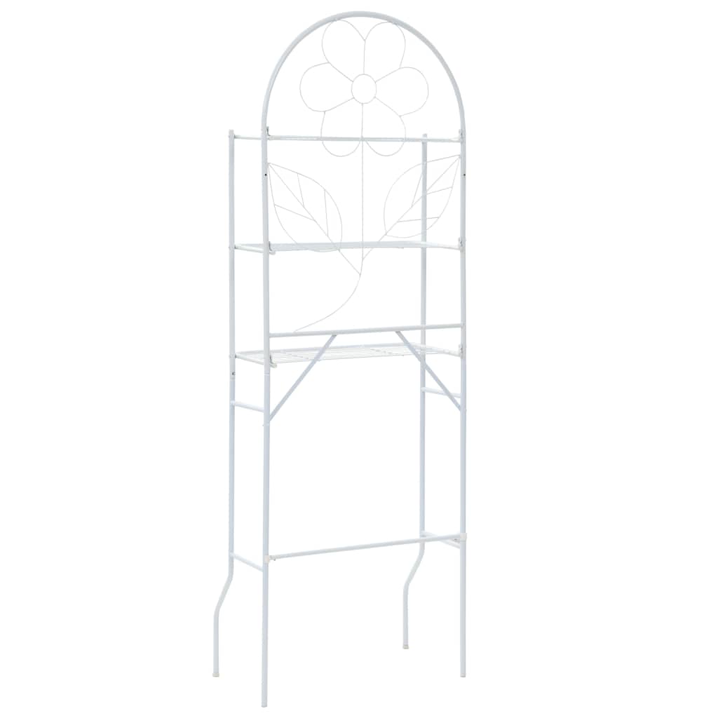 Toilettenregal Weiß 60x33x174 cm