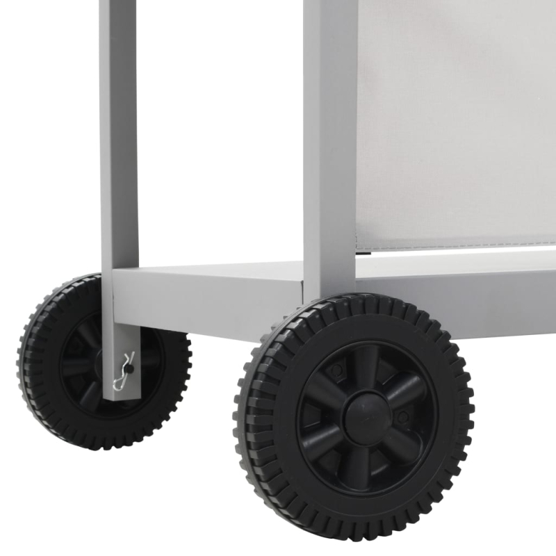 Gasgrill mit 6 Flammen Edelstahl Silbern