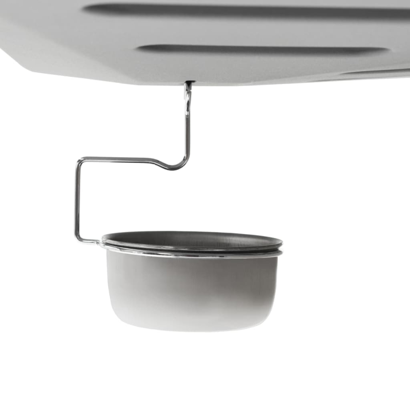 Gasgrill mit 6 Flammen Edelstahl Silbern