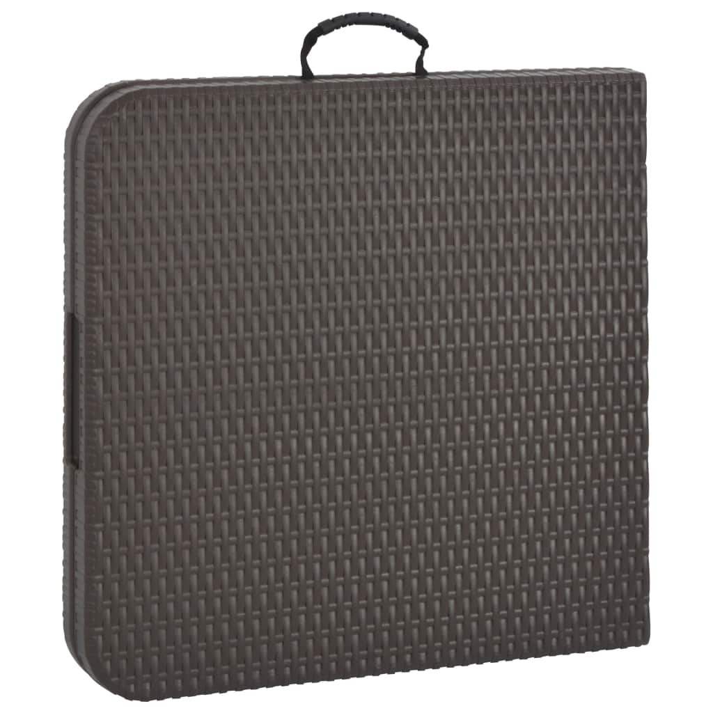 Gartentisch Klappbar Braun 120x60x74 cm HDPE Rattan-Optik