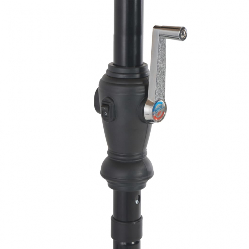 Sonnenschirm mit LED-Leuchten und Stahlmast 300 cm Anthrazit