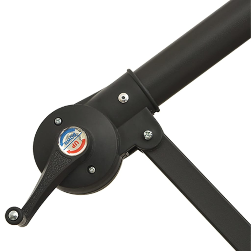 Ampelschirm mit LED-Beleuchtung und Stahl-Mast 300 cm Taupe