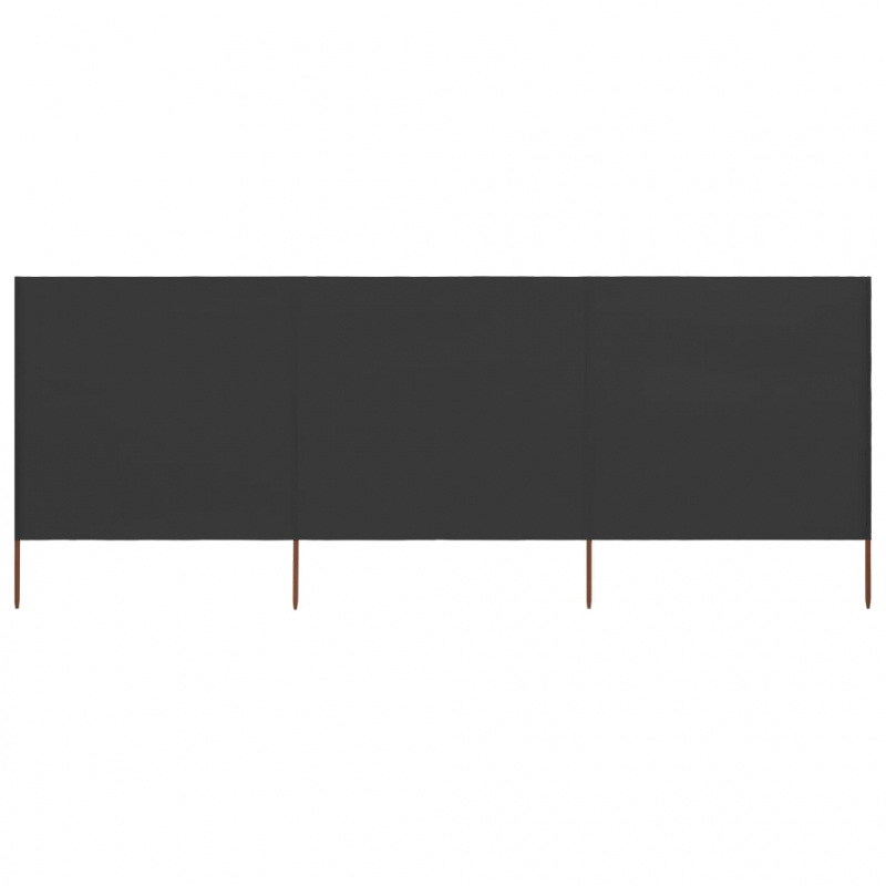 3-teiliges Windschutzgewebe 400 x 120 cm Anthrazit