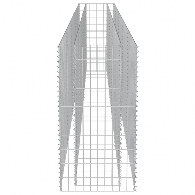 Gabionen-Hochbeet Verzinkter Stahl 450×50×100 cm