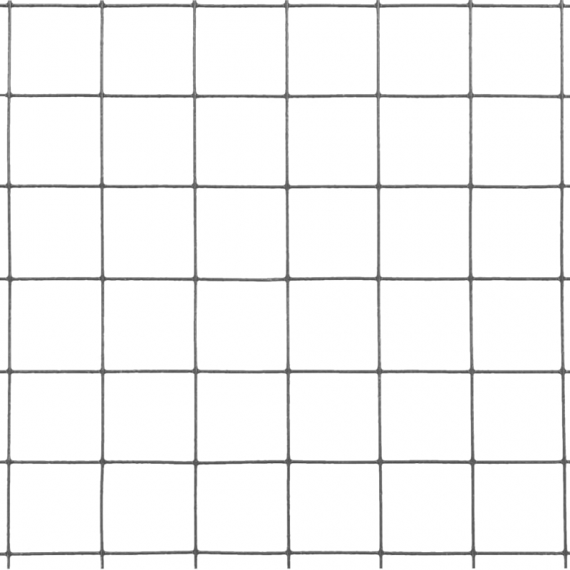 Drahtzaun Stahl mit PVC-Beschichtung 25x0,5 m Grau