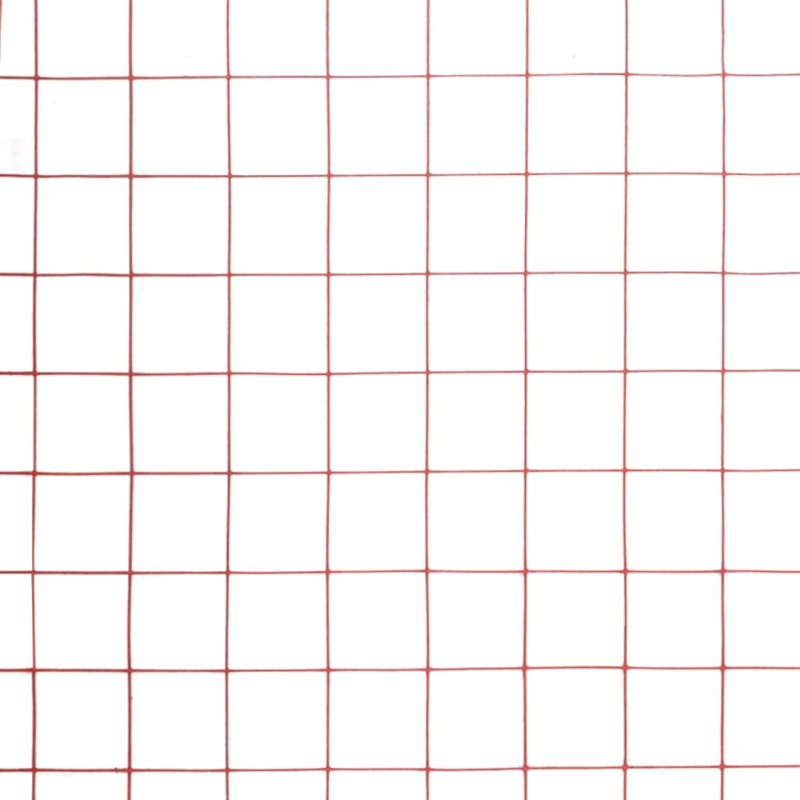 Drahtzaun Stahl mit PVC-Beschichtung 10x1 m Rot