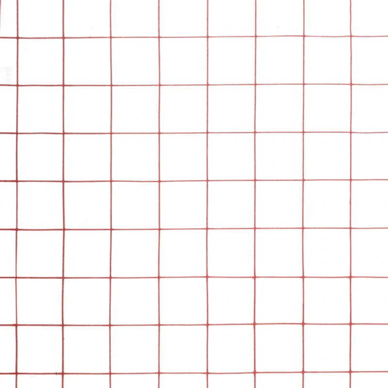 Drahtzaun Stahl mit PVC-Beschichtung 10x1,5 m Rot