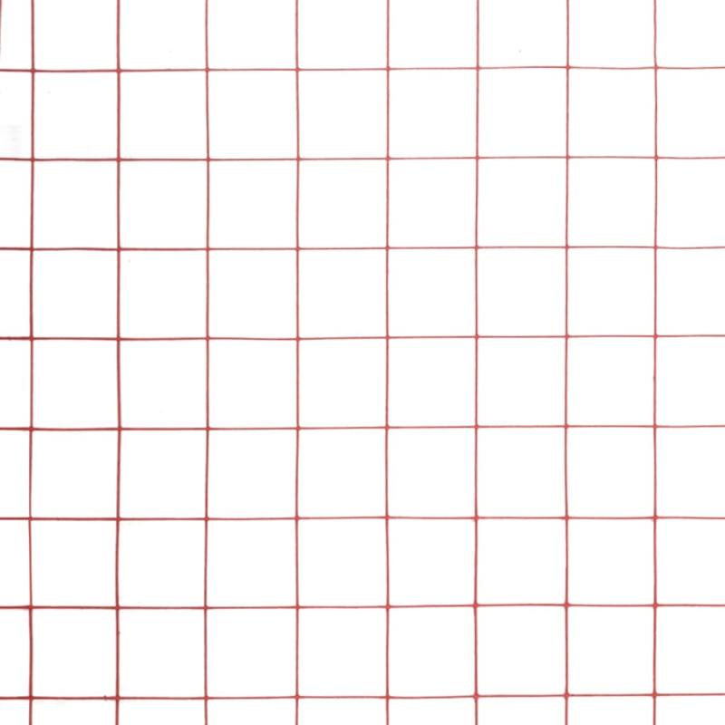 Drahtzaun Stahl mit PVC-Beschichtung 10x1,5 m Rot