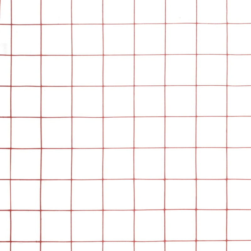 Drahtzaun Stahl mit PVC-Beschichtung 25x0,5 m Rot