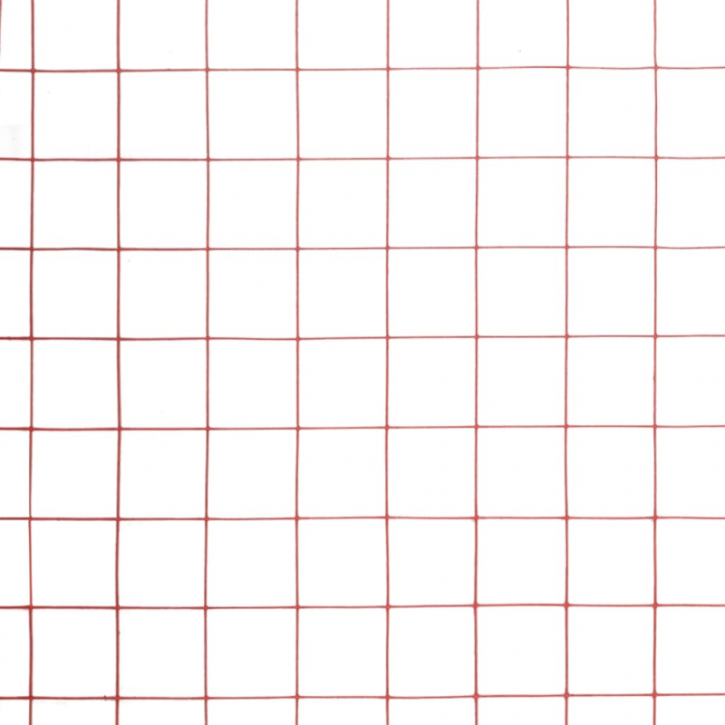 Drahtzaun Stahl mit PVC-Beschichtung 25x1,5 m Rot