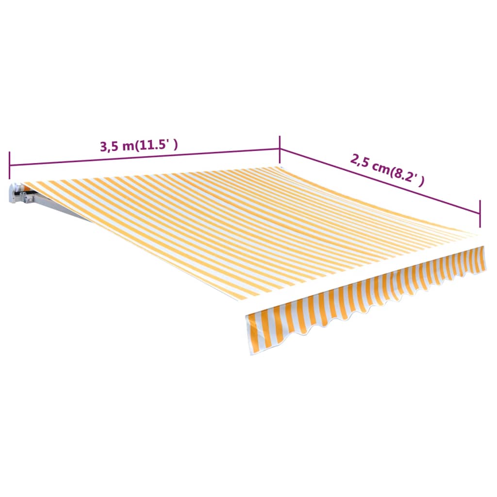 Markisenbespannung Canvas Orange & Weiß 350x250 cm
