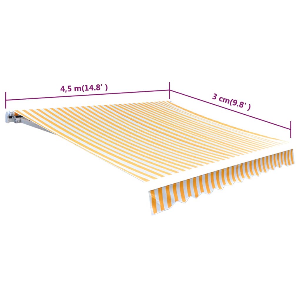 Markisenbespannung Canvas Orange & Weiß 450x300 cm