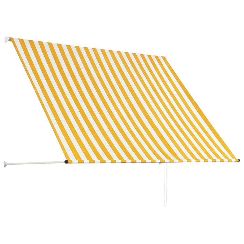 Einziehbare Markise 200×150 cm Gelb und Weiß