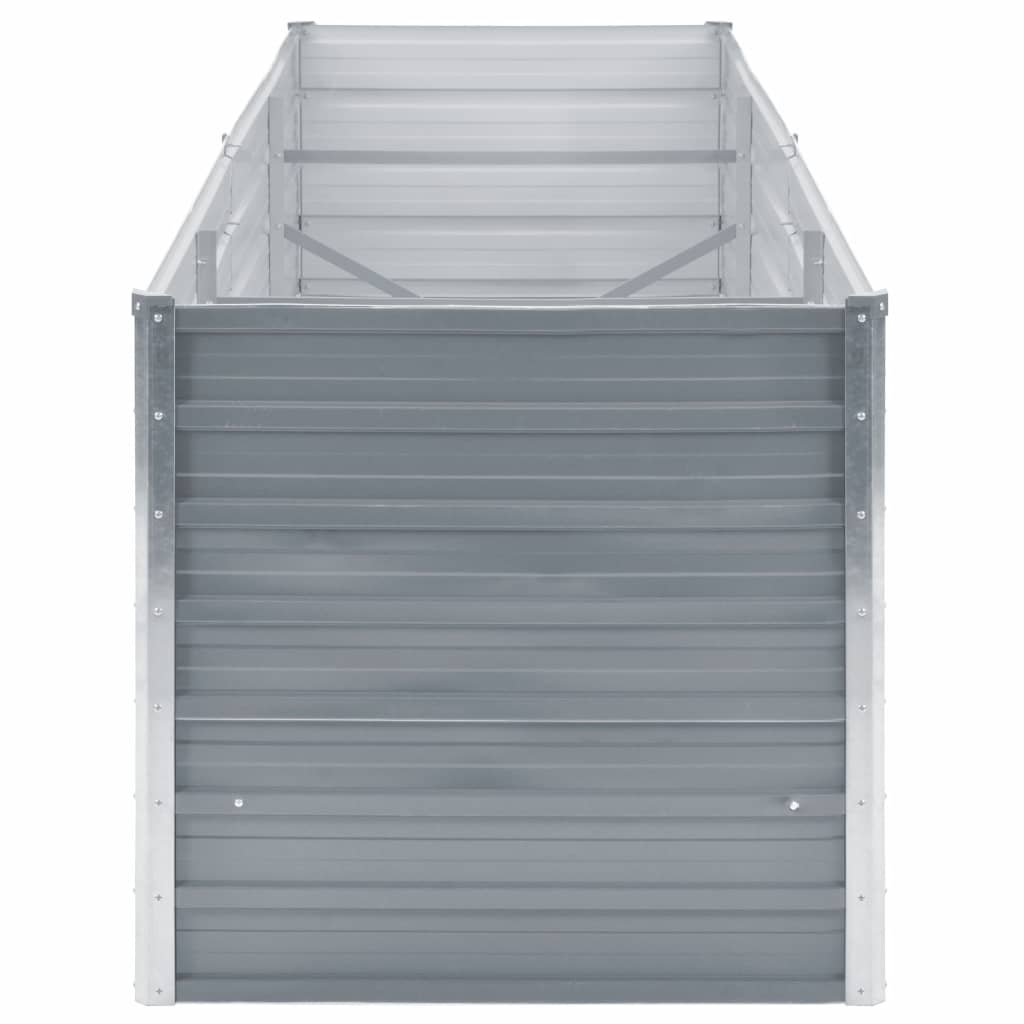 Garten-Hochbeet Verzinkter Stahl 240x80x77 cm Grau