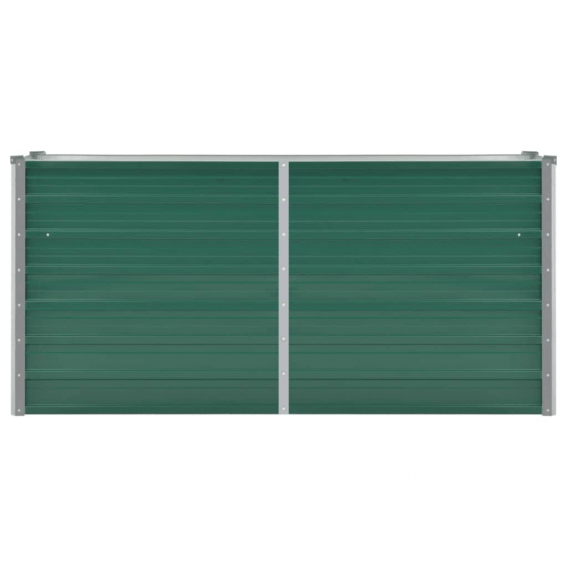 Garten-Hochbeet Verzinkter Stahl 160x40x77 cm Grün