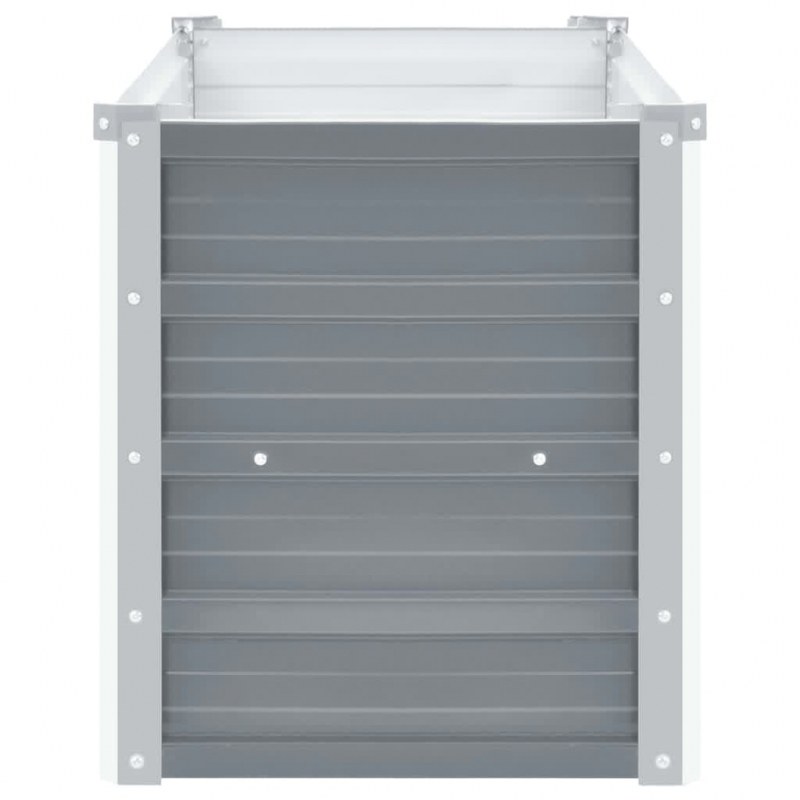 Garten-Hochbeet Verzinkter Stahl 160x40x45 cm Grau