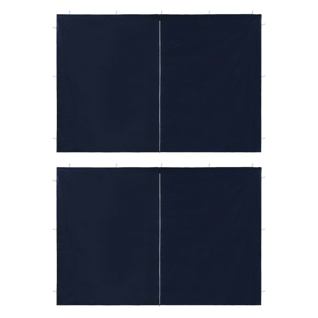 Partyzelt-Seitenwände 2 Stück mit Reißverschluss PE Blau