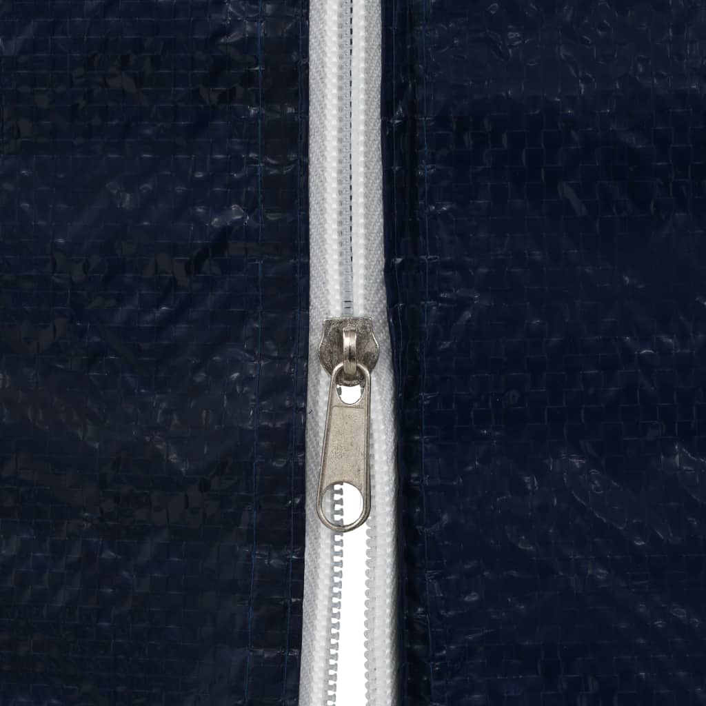 Partyzelt-Seitenwände 2 Stück mit Reißverschluss PE Blau