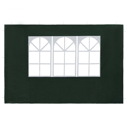 Partyzelt-Seitenwände 2 Stück mit Fenster PE Grün