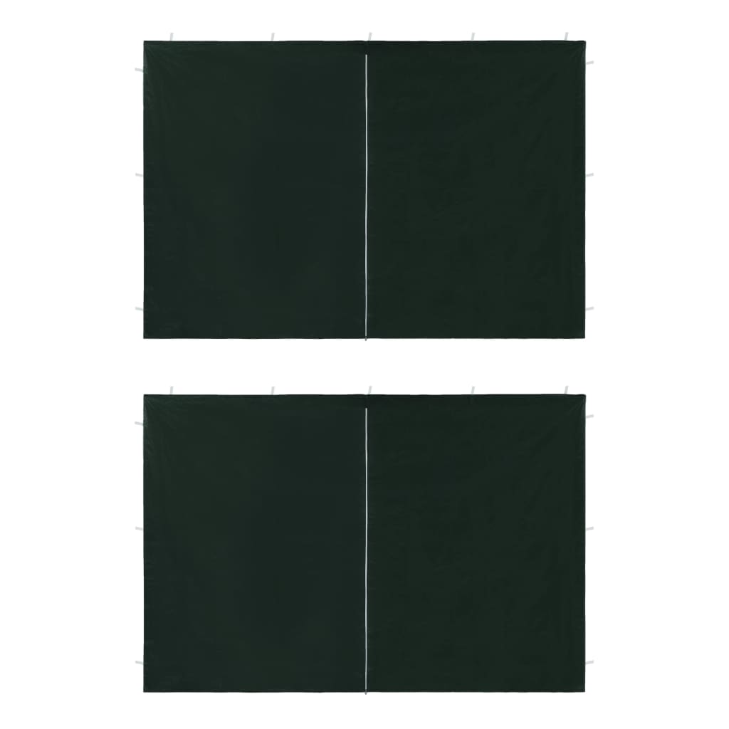 Partyzelt-Seitenwände 2 Stück Reißverschluss PE Grün