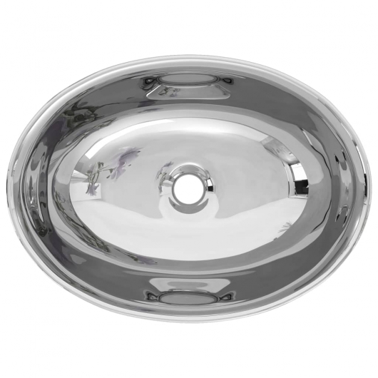 Waschbecken 40 x 33 x 13,5 cm Keramik Silber