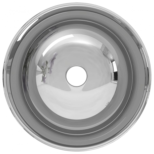 Waschbecken 28 x 10 cm Keramik Silbern