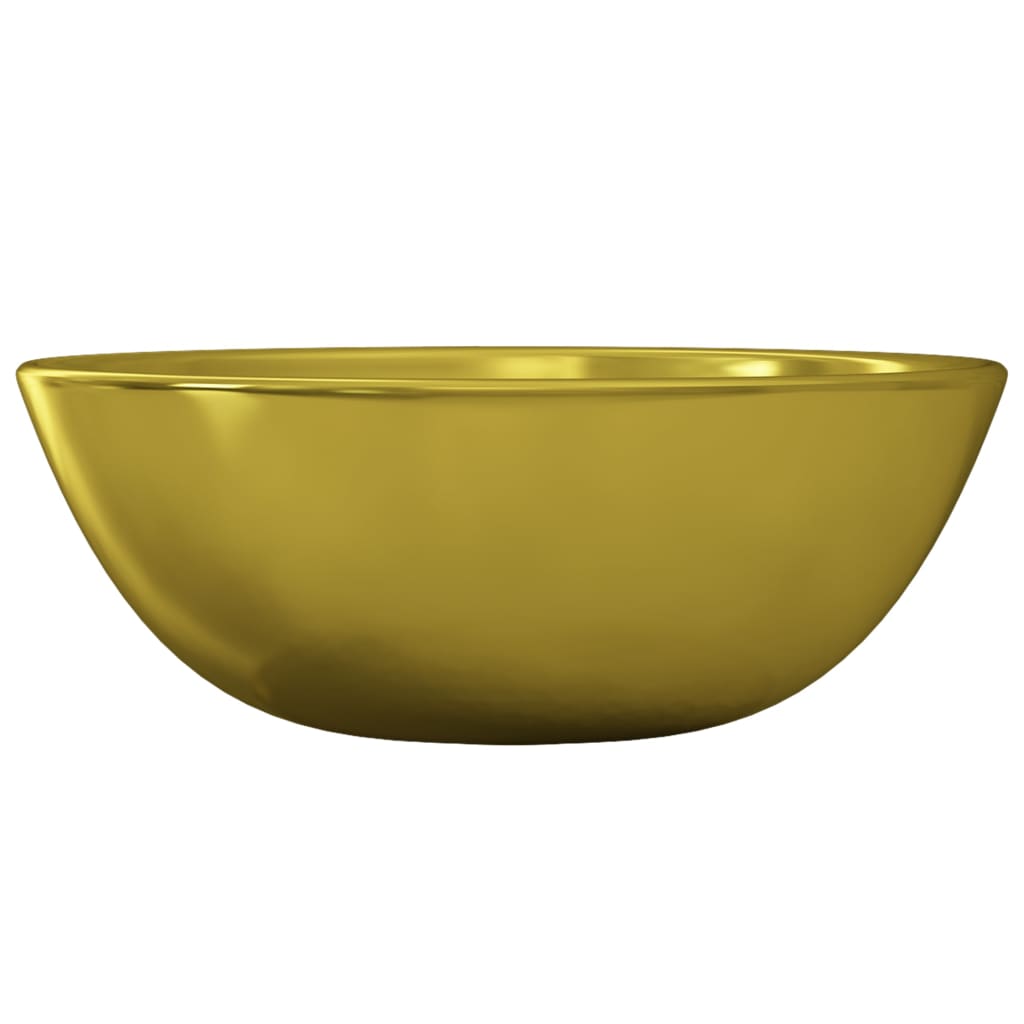 Waschbecken 28 x 10 cm Keramik Golden