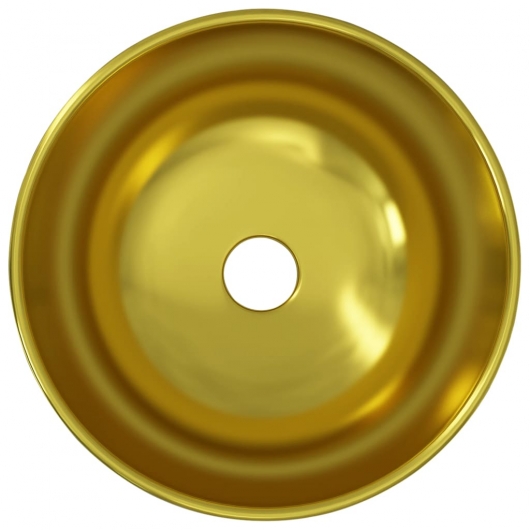 Waschbecken 28 x 10 cm Keramik Golden