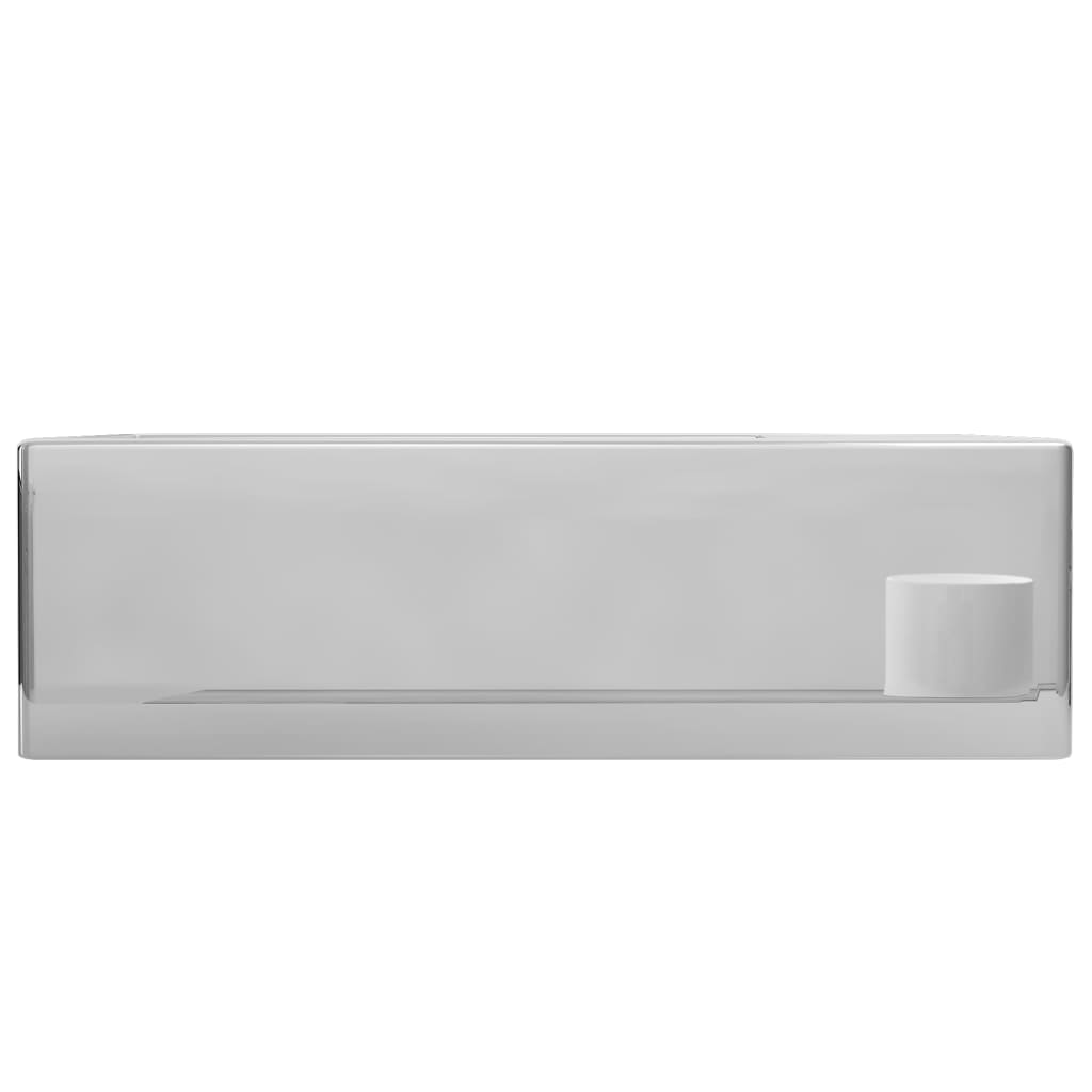 Waschbecken mit Überlauf 49 x 25 x 15 cm Keramik Silbern