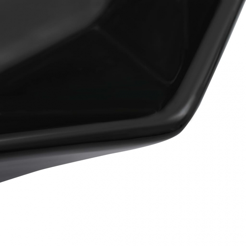 Waschbecken 41 x 36,5 x 12 cm Keramik Schwarz